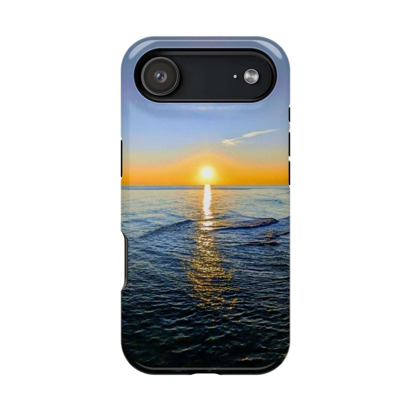 Sunset Over Ocean Impact-Resistant Phone Case — Beach Wave Protective Cover