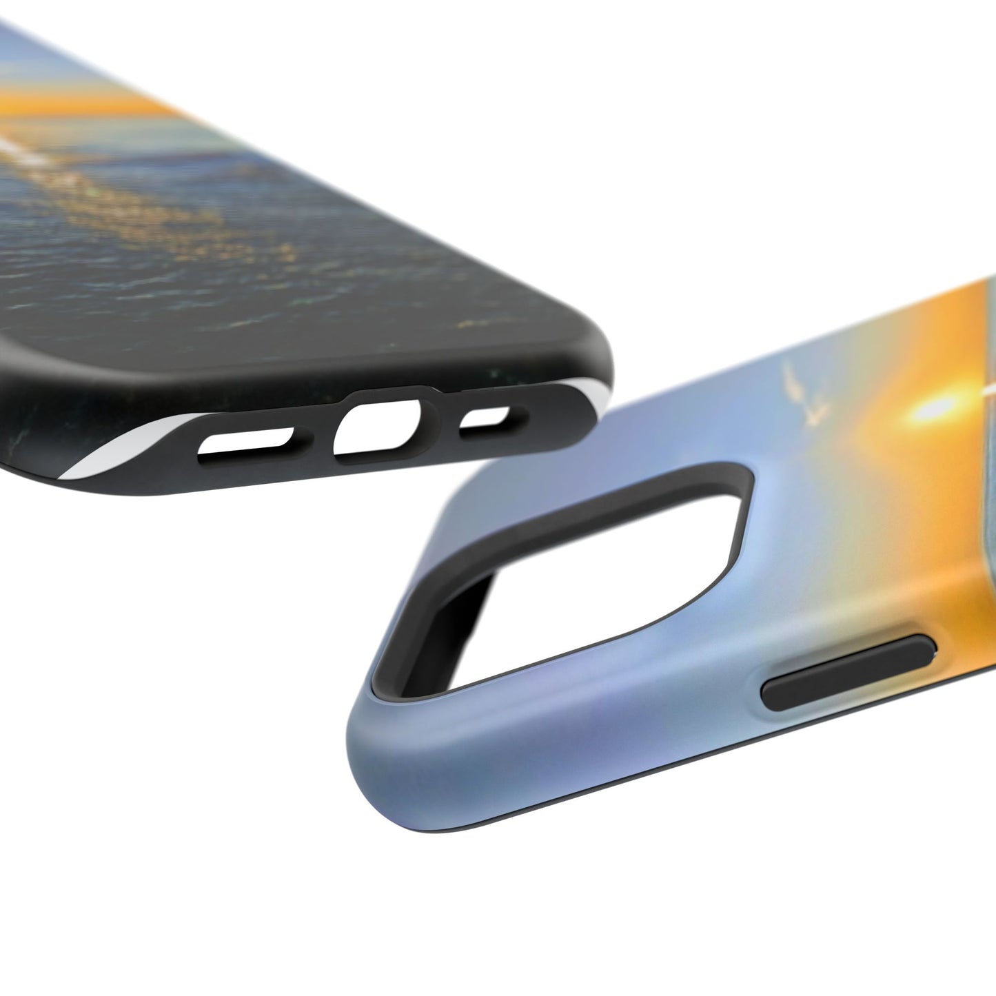 Sunset Over Ocean Impact-Resistant Phone Case — Beach Wave Protective Cover