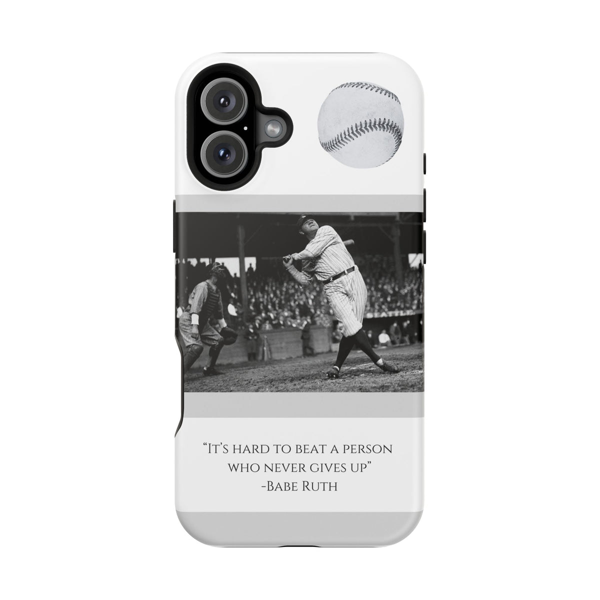 Babe Ruth Baseball Quote Phone Case — Magnetic Impact-Resistant Cover