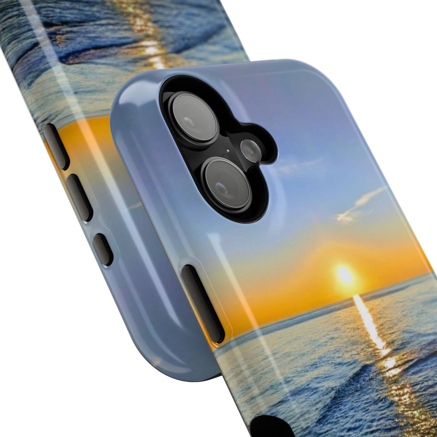 Sunset Over Ocean Impact-Resistant Phone Case — Beach Wave Protective Cover
