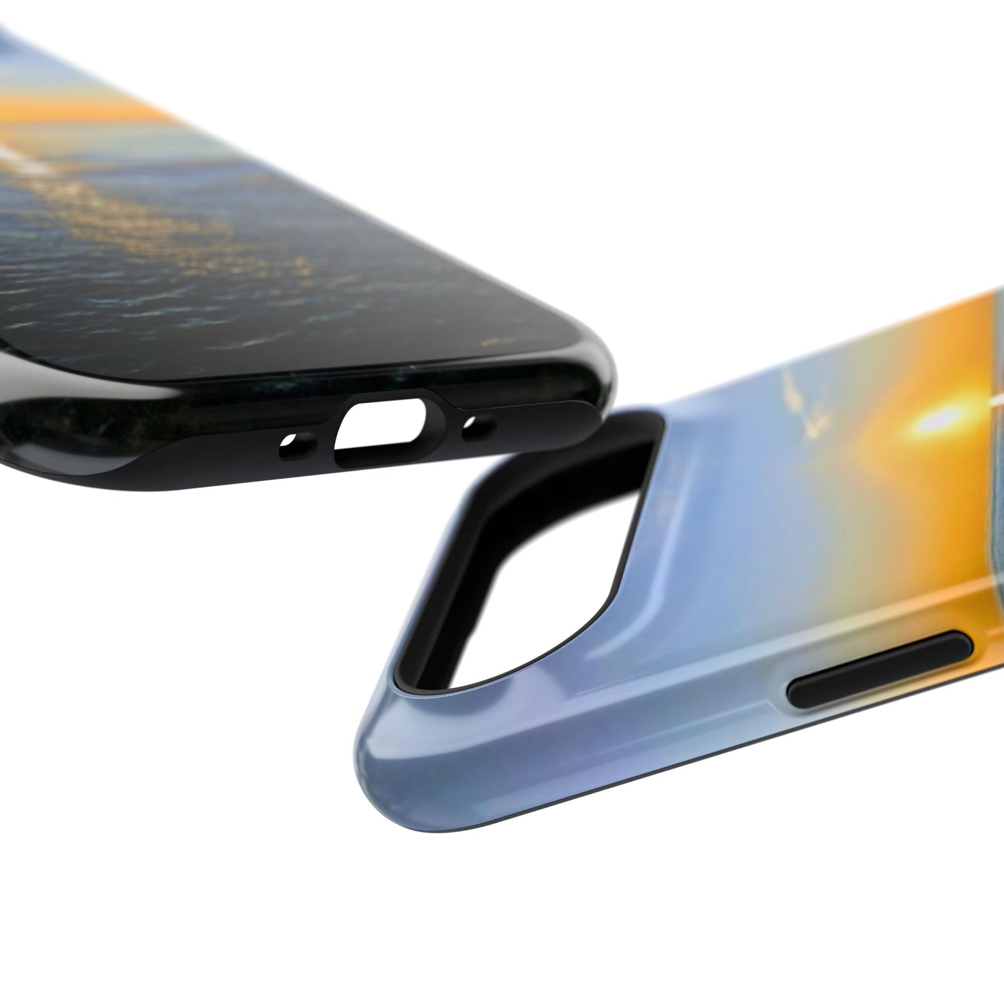 Sunset Over Ocean Impact-Resistant Phone Case — Beach Wave Protective Cover