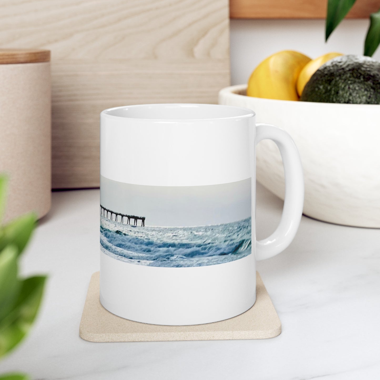 Panoramic Pier - Ceramic Mug, (11oz, 15oz)