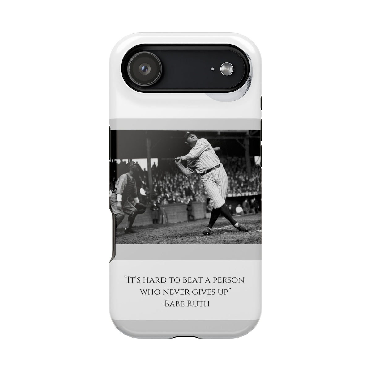 Babe Ruth Baseball Quote Phone Case — Magnetic Impact-Resistant Cover