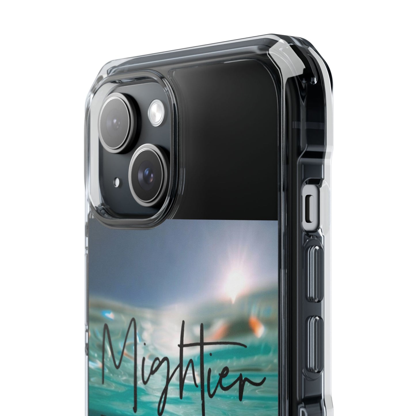 Mightier than the waves - Clear Impact Phone Case - MagSafe Compatible