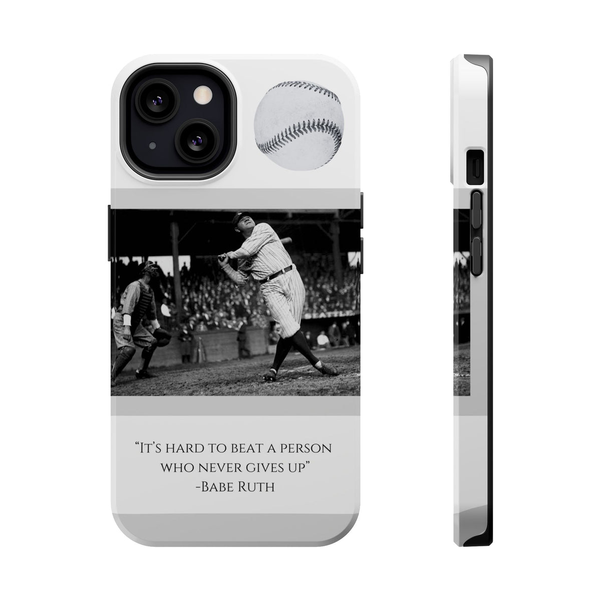 Babe Ruth Baseball Quote Phone Case — Magnetic Impact-Resistant Cover