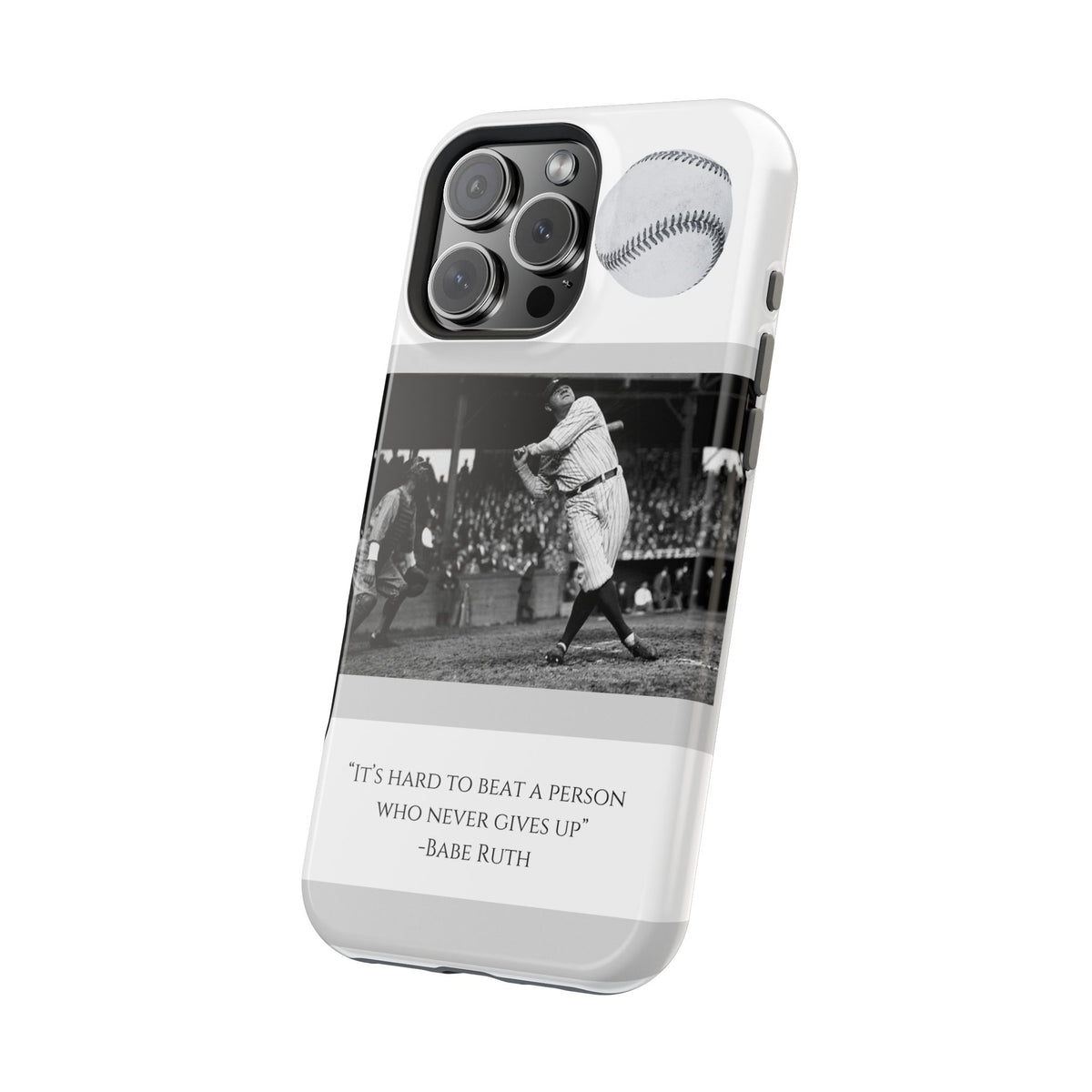Babe Ruth Baseball Quote Phone Case — Magnetic Impact-Resistant Cover
