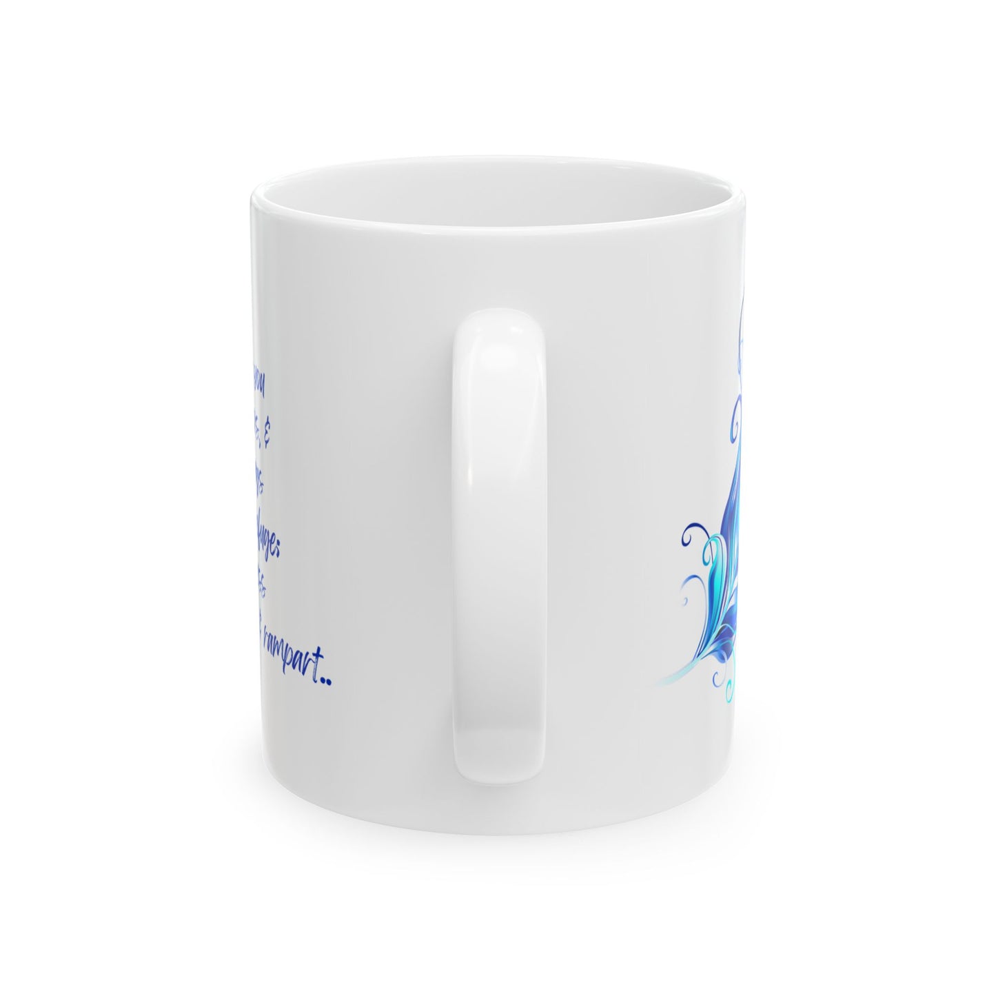 Bright Feather Psalm 91:4  *White Ceramic Mug*