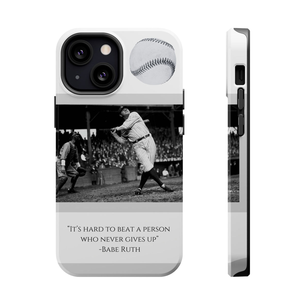 Babe Ruth Baseball Quote Phone Case — Magnetic Impact-Resistant Cover