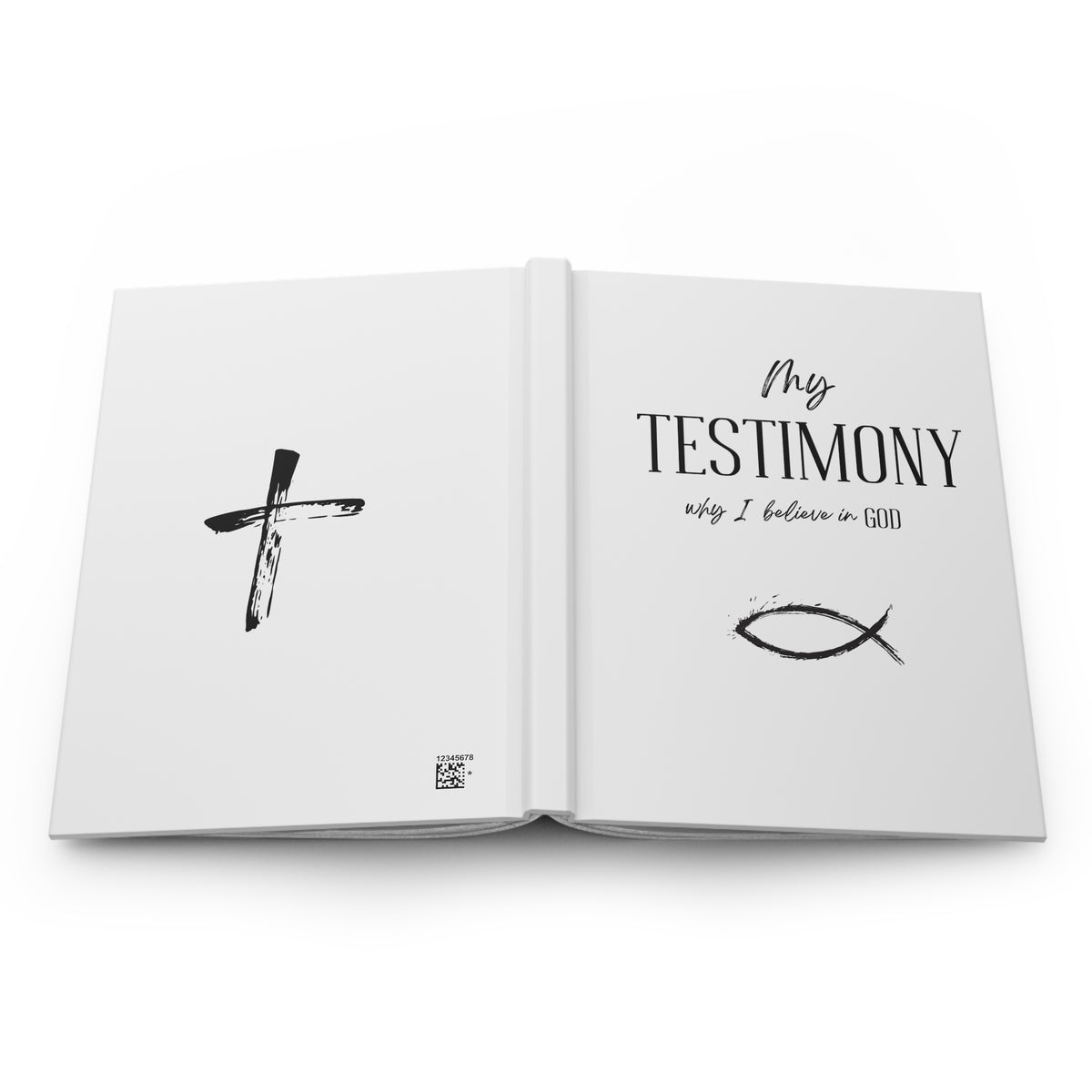 Testimony Journal Hardcover — "My Testimony: Why I Believe in God" Christian lined Notebook