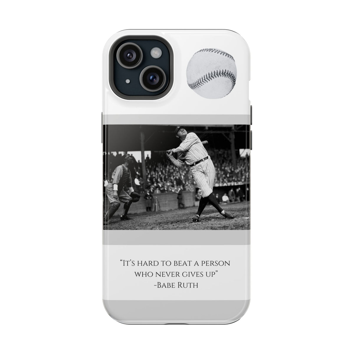 Babe Ruth Baseball Quote Phone Case — Magnetic Impact-Resistant Cover