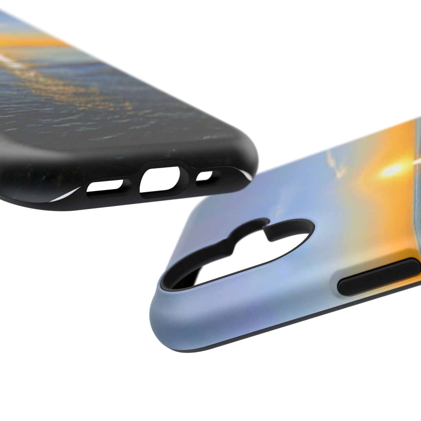 Sunset Over Ocean Impact-Resistant Phone Case — Beach Wave Protective Cover