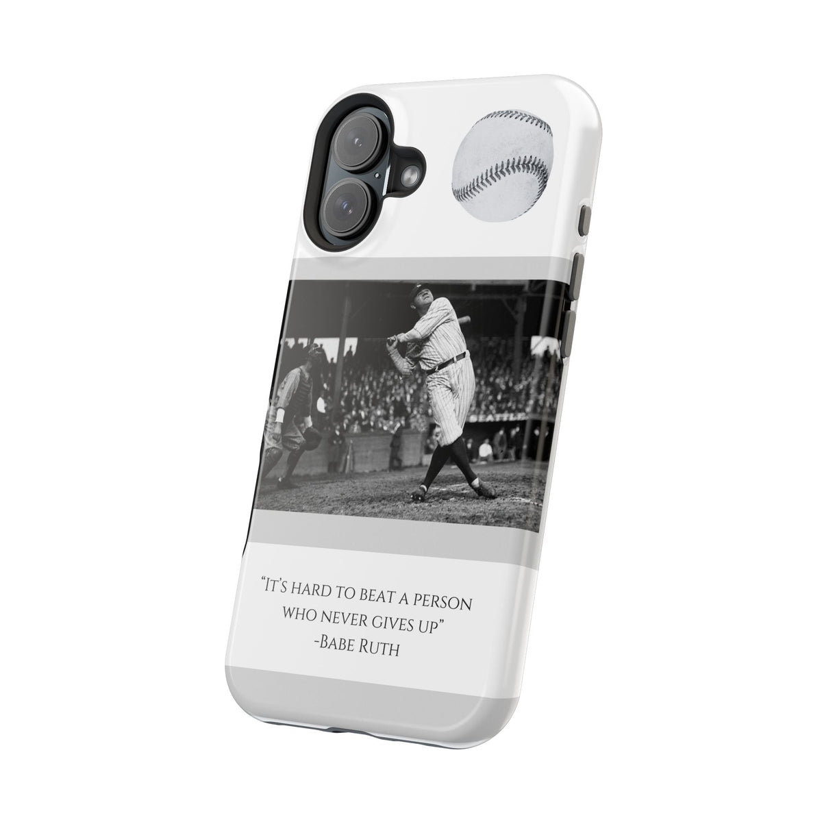 Babe Ruth Baseball Quote Phone Case — Magnetic Impact-Resistant Cover