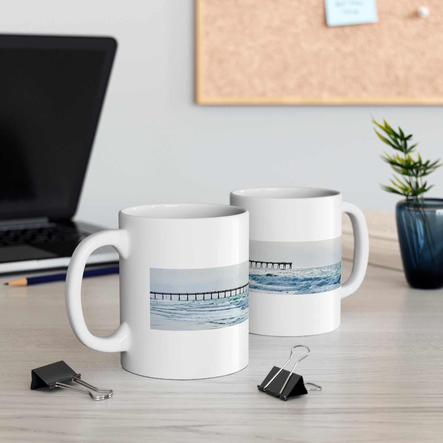 Panoramic Pier - Ceramic Mug, (11oz, 15oz)