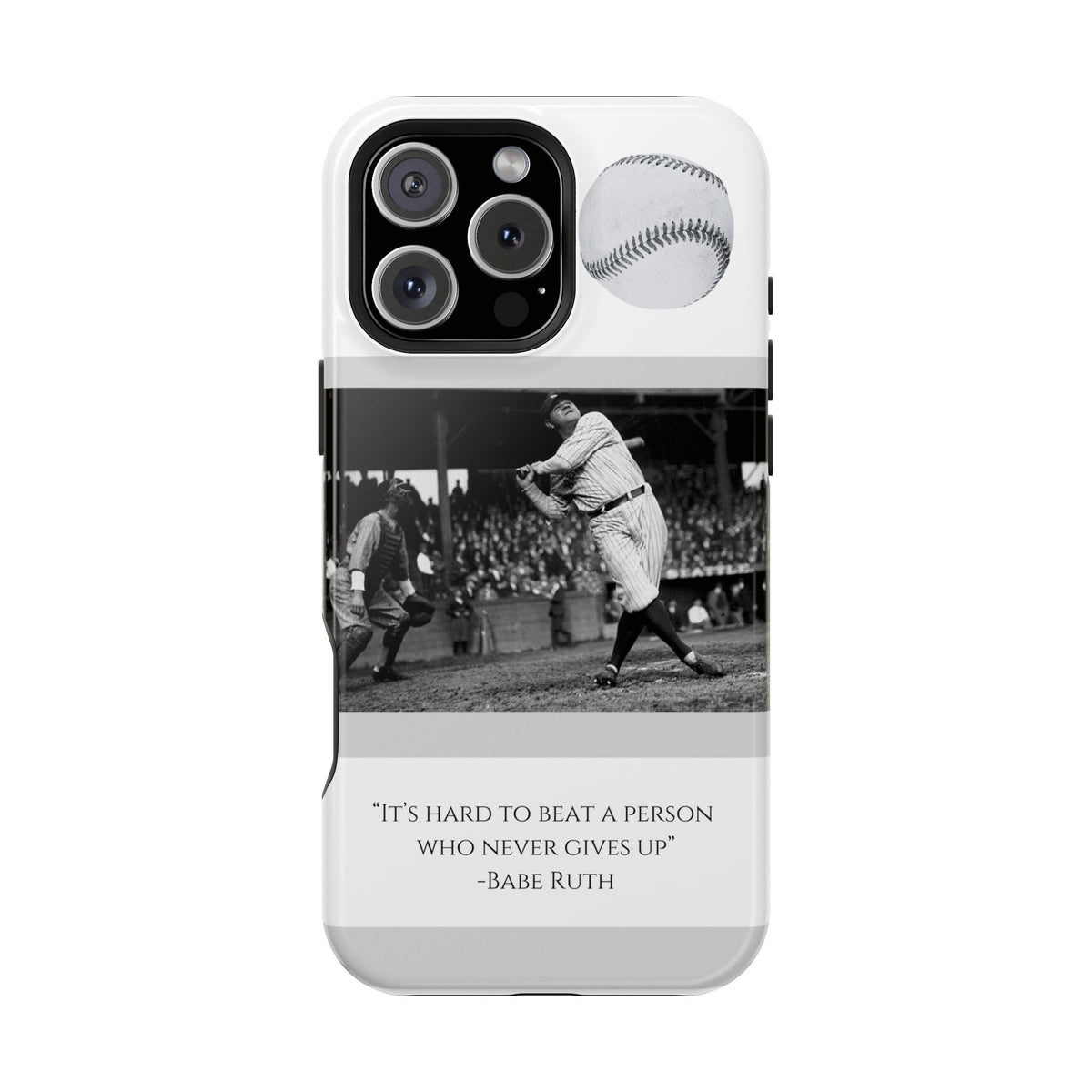 Babe Ruth Baseball Quote Phone Case — Magnetic Impact-Resistant Cover