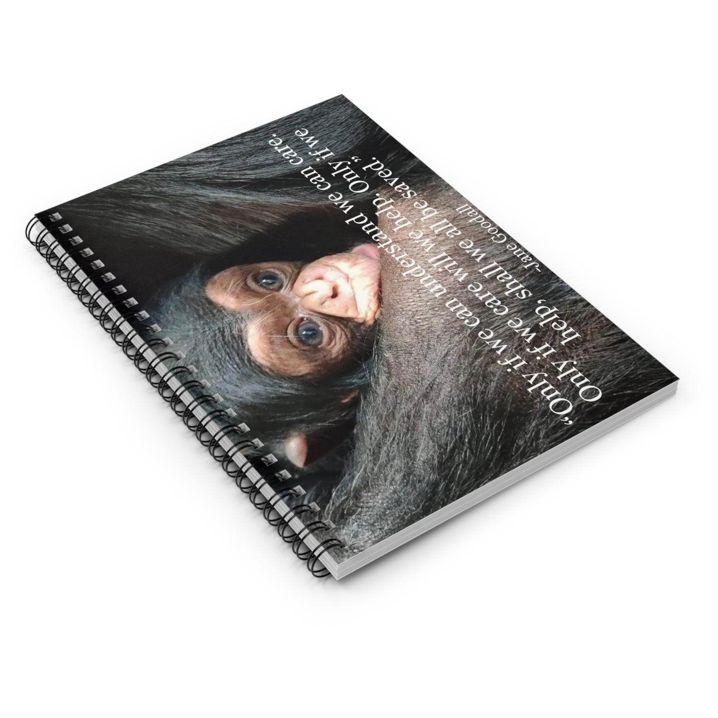 Angel Feathers Original, Southern Sass.  Jane Goodall Spiral Notebook - Ruled Line