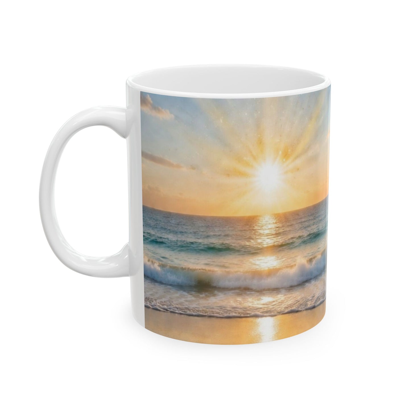 John 3:16 Sunrise Coffee Mug — Golden Rays Faith Coffee Mug (11oz, 15oz)