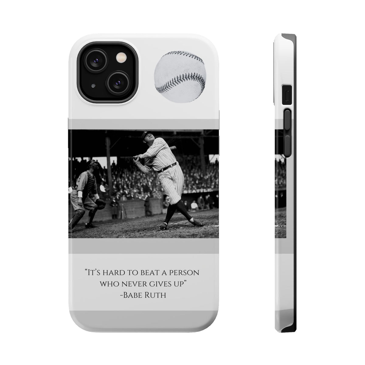 Babe Ruth Baseball Quote Phone Case — Magnetic Impact-Resistant Cover