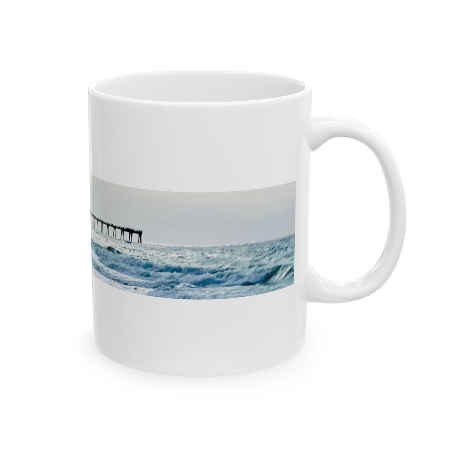 Panoramic Pier - Ceramic Mug, (11oz, 15oz)