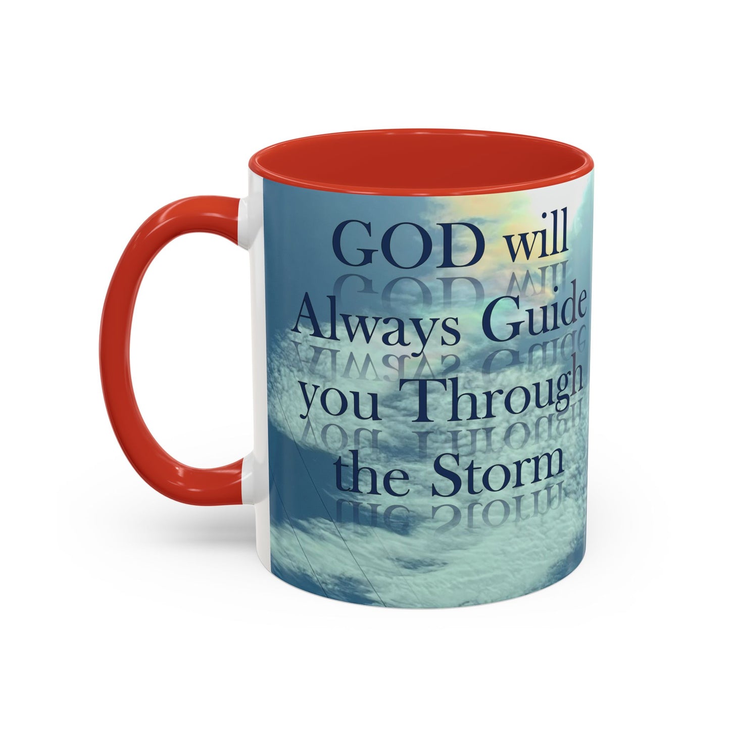 AN original artist production by Artist COG - "God thru the Storm" 11oz Black Coffee Mug