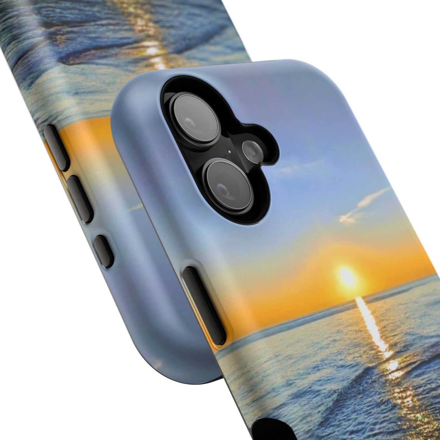 Sunset Over Ocean Impact-Resistant Phone Case — Beach Wave Protective Cover