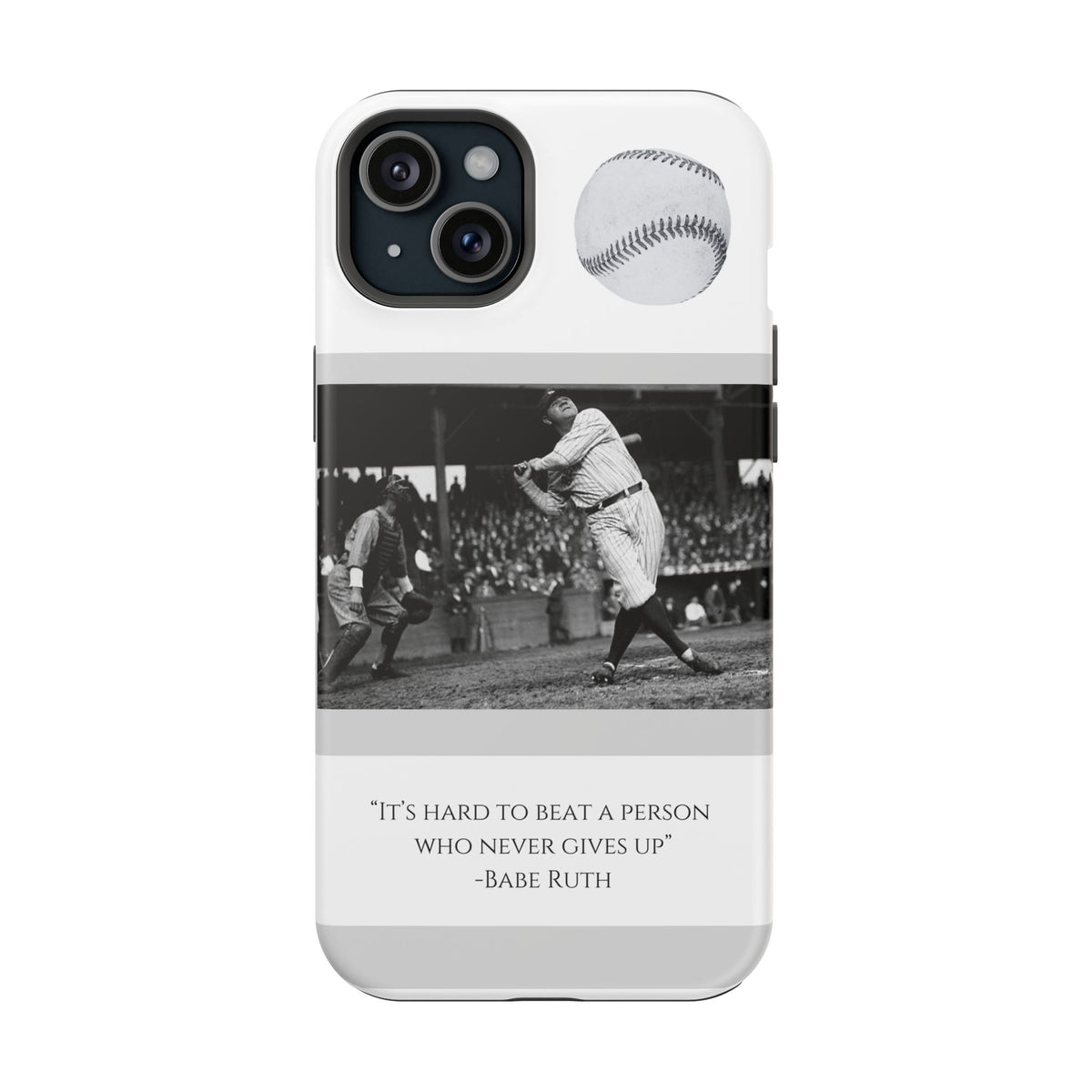 Babe Ruth Baseball Quote Phone Case — Magnetic Impact-Resistant Cover