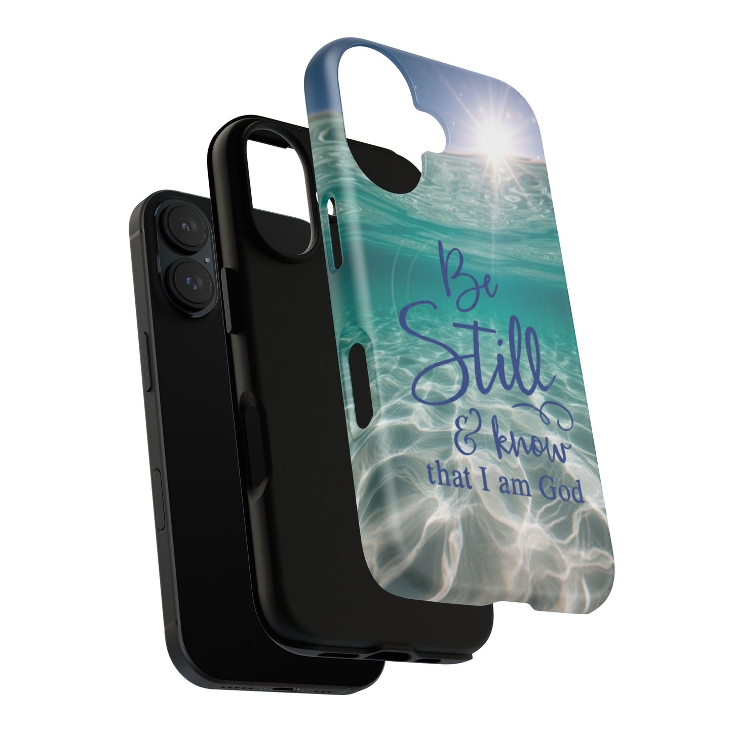 iPhone Tough Magnetic Case — "God Guides and Strengthens You" Angel Feathers Design