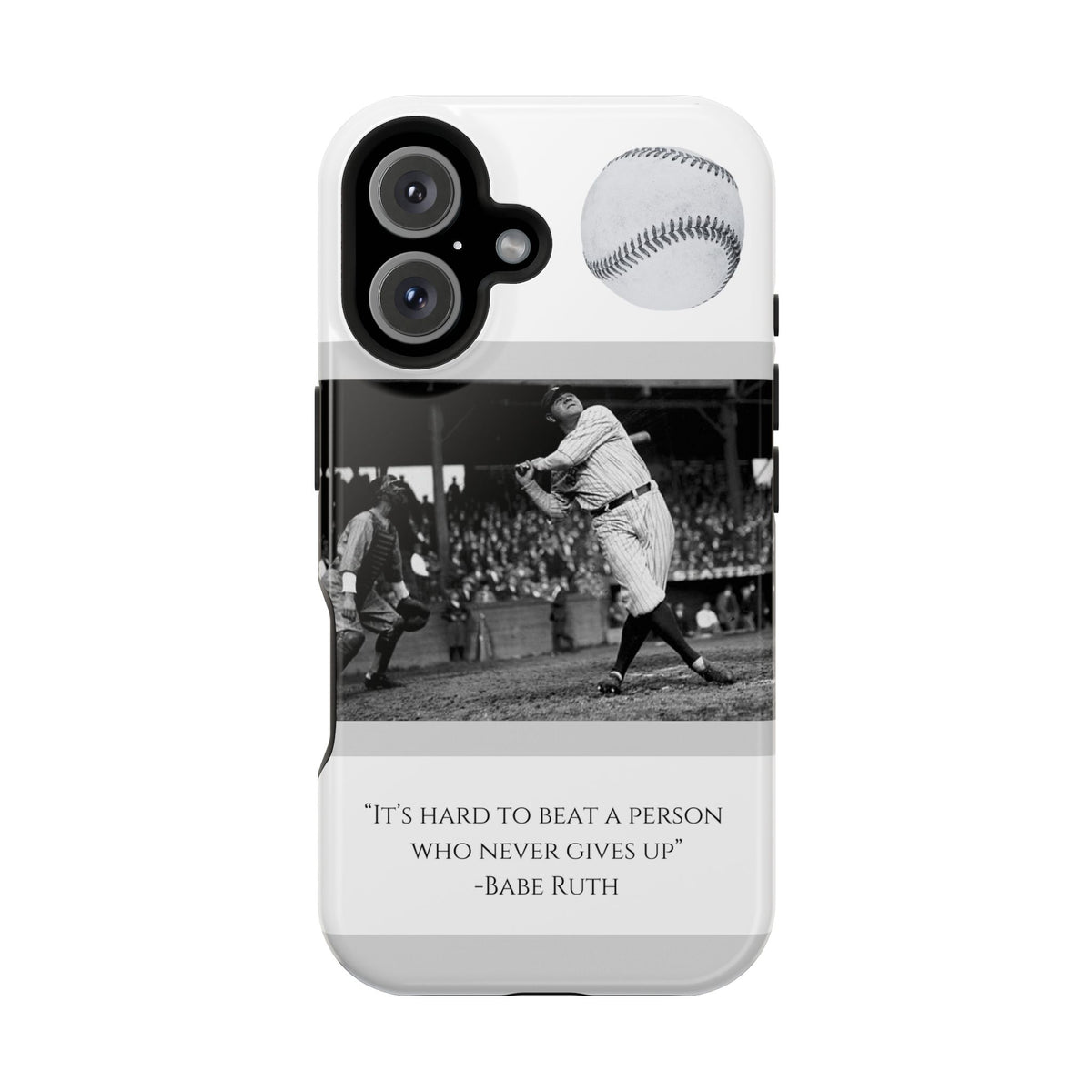 Babe Ruth Baseball Quote Phone Case — Magnetic Impact-Resistant Cover