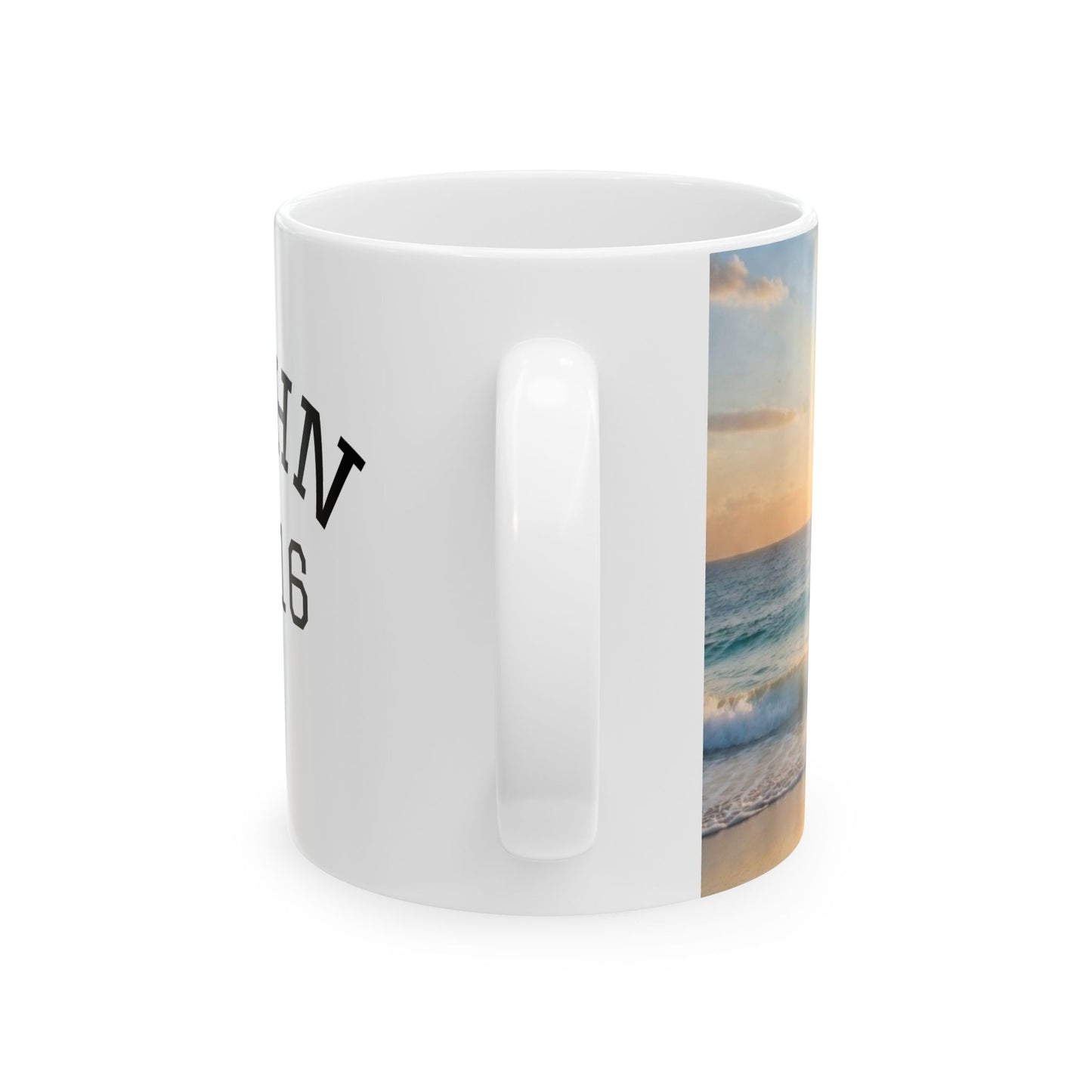John 3:16 Sunrise Coffee Mug — Golden Rays Faith Coffee Mug (11oz, 15oz)