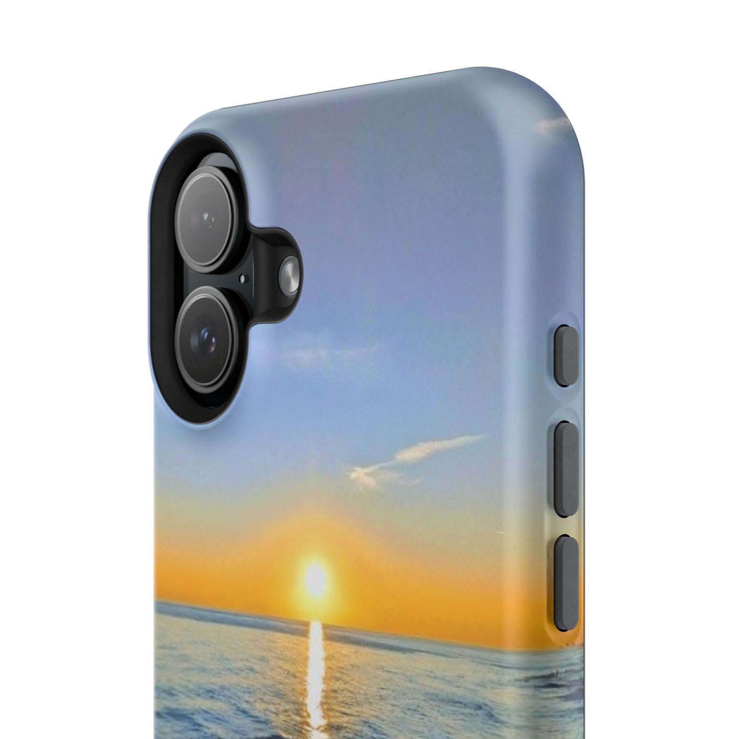 Sunset Over Ocean Impact-Resistant Phone Case — Beach Wave Protective Cover