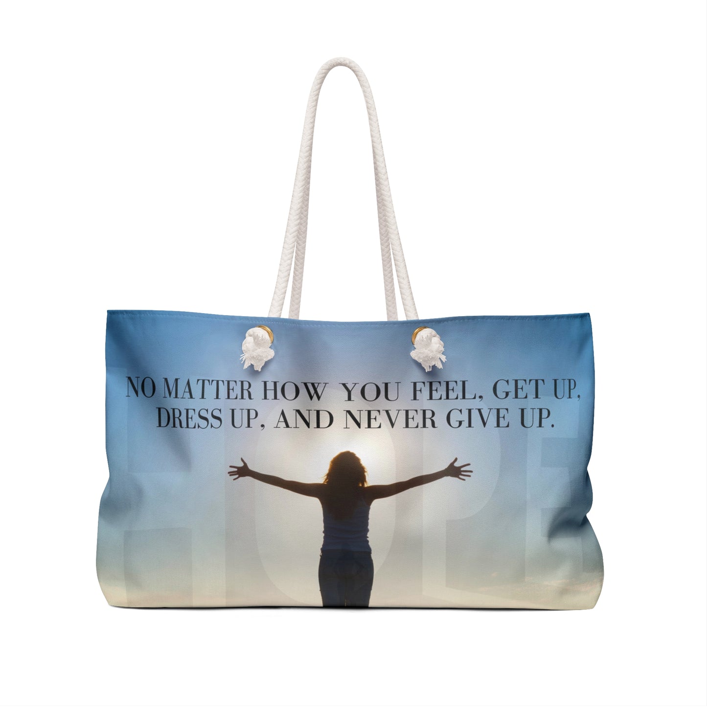 An Angel Feathers Original - Never Give Up - Weekender Bag