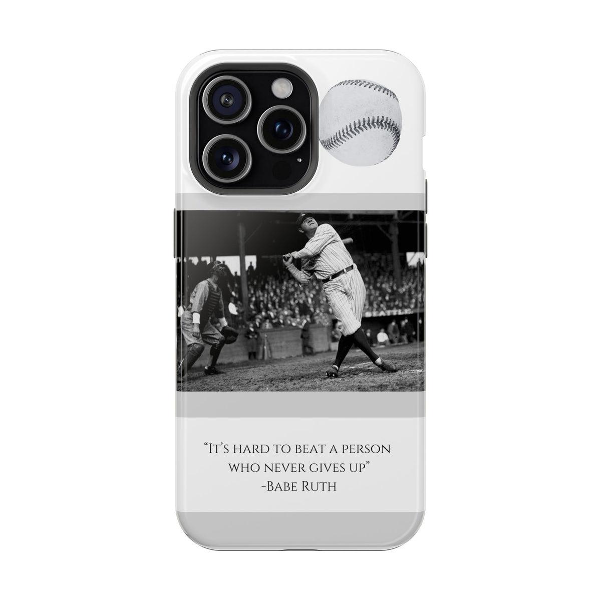 Babe Ruth Baseball Quote Phone Case — Magnetic Impact-Resistant Cover