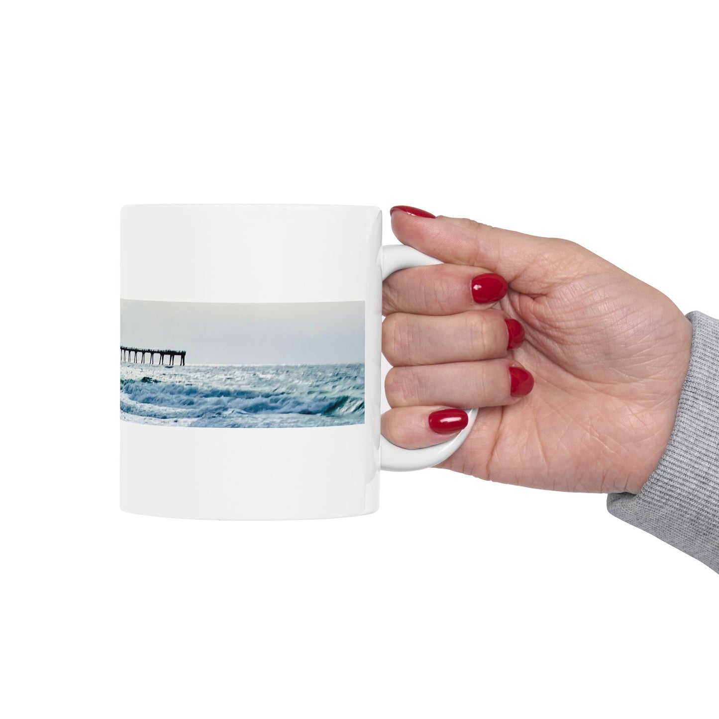 Panoramic Pier - Ceramic Mug, (11oz, 15oz)