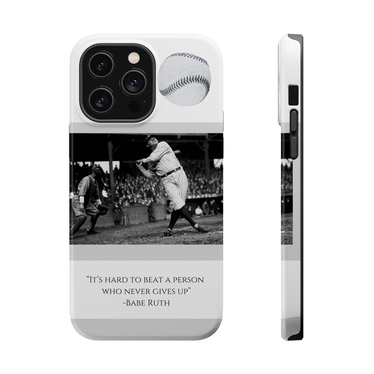 Babe Ruth Baseball Quote Phone Case — Magnetic Impact-Resistant Cover
