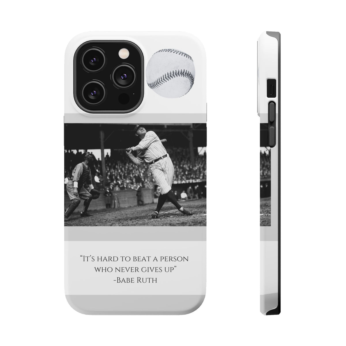 Babe Ruth Baseball Quote Phone Case — Magnetic Impact-Resistant Cover