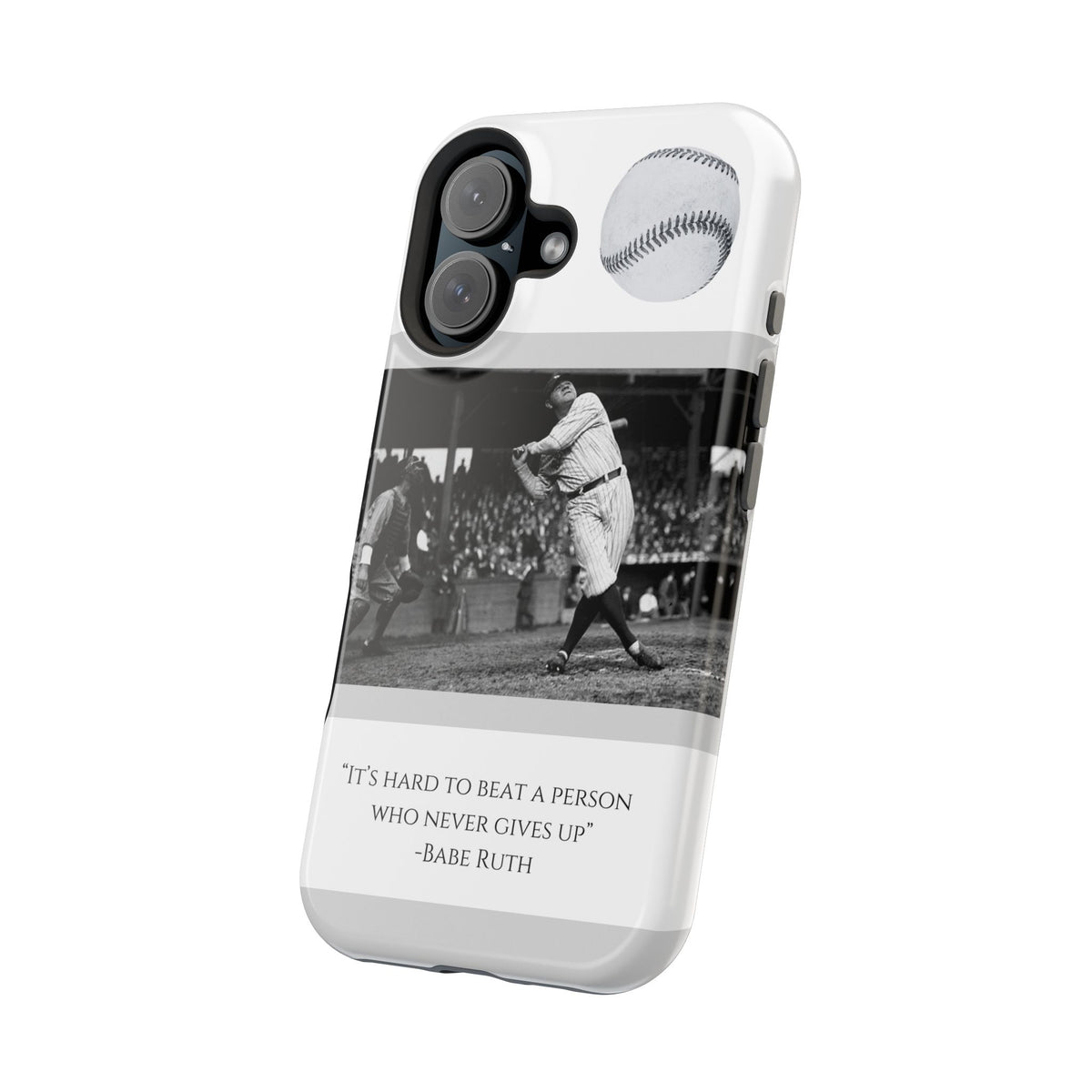 Babe Ruth Baseball Quote Phone Case — Magnetic Impact-Resistant Cover