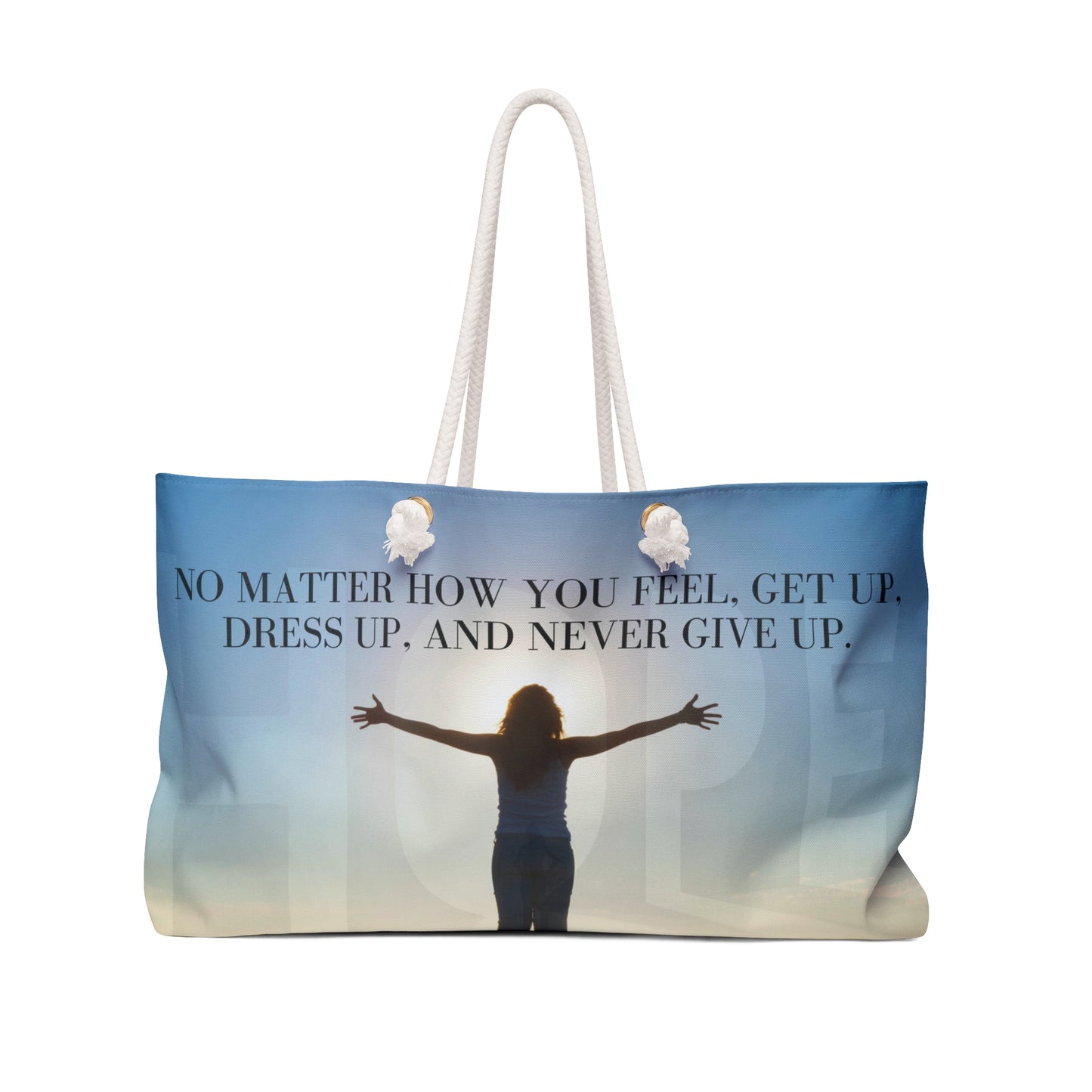 An Angel Feathers Original - Never Give Up - Weekender Bag