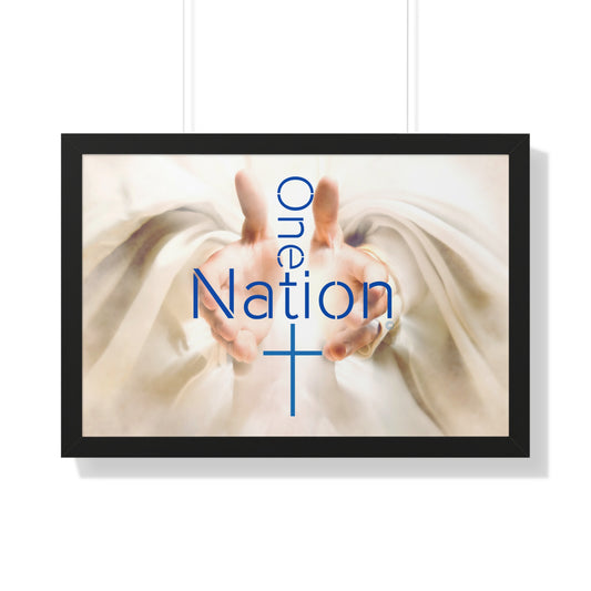 Our One Nation Collection - One Nation Under GOD - Framed Horizontal Poster