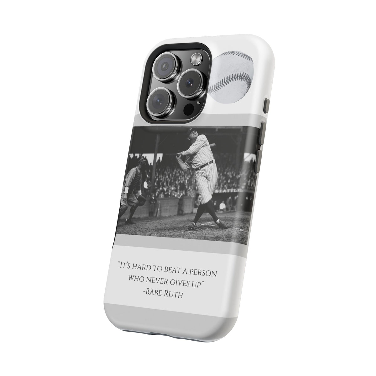 Babe Ruth Baseball Quote Phone Case — Magnetic Impact-Resistant Cover