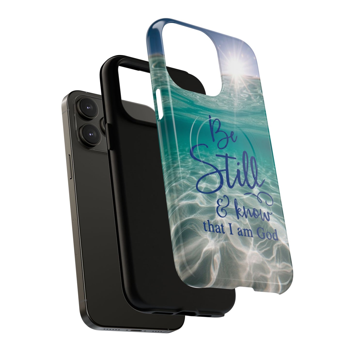 iPhone Tough Magnetic Case — "God Guides and Strengthens You" Angel Feathers Design