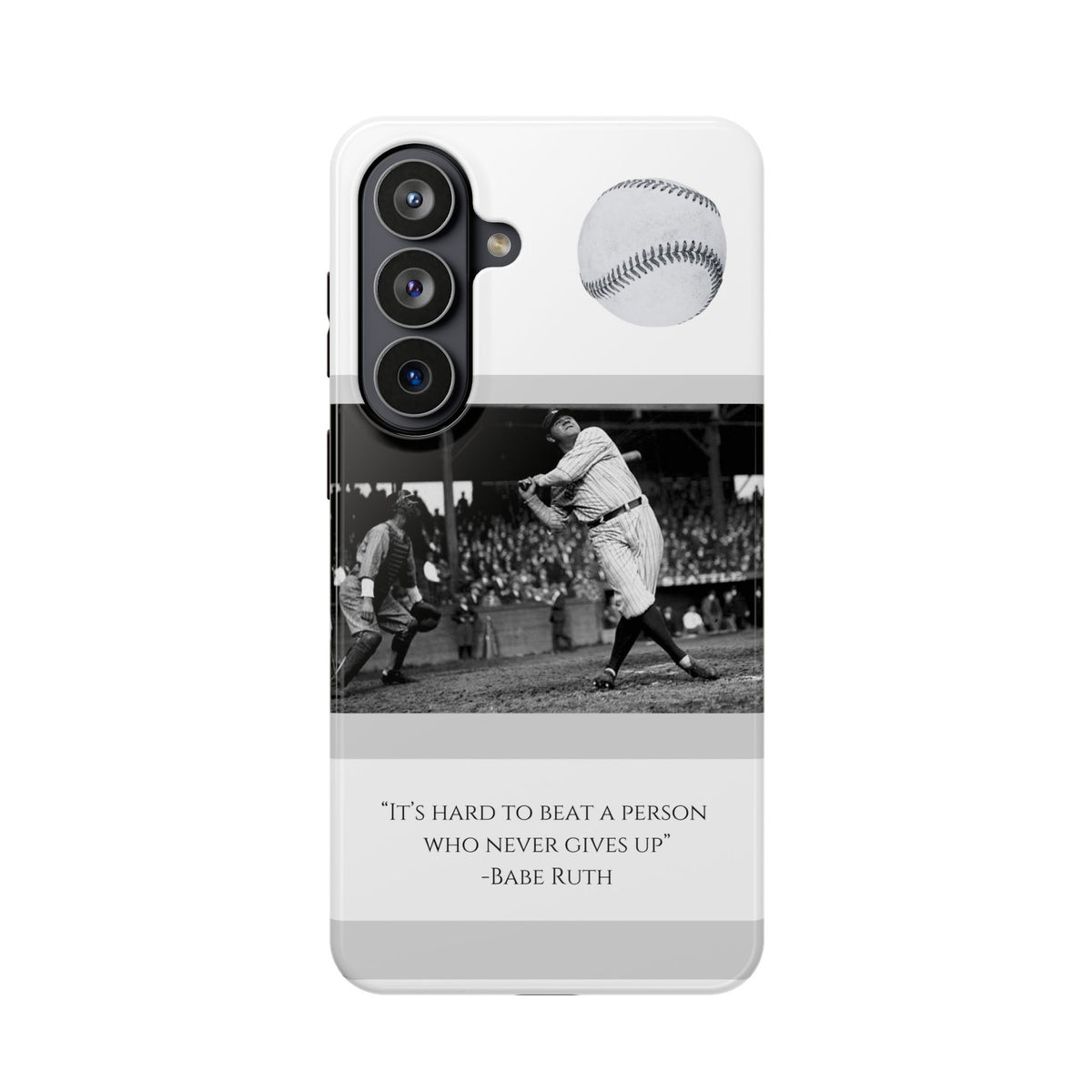 Babe Ruth Baseball Quote Phone Case — Magnetic Impact-Resistant Cover
