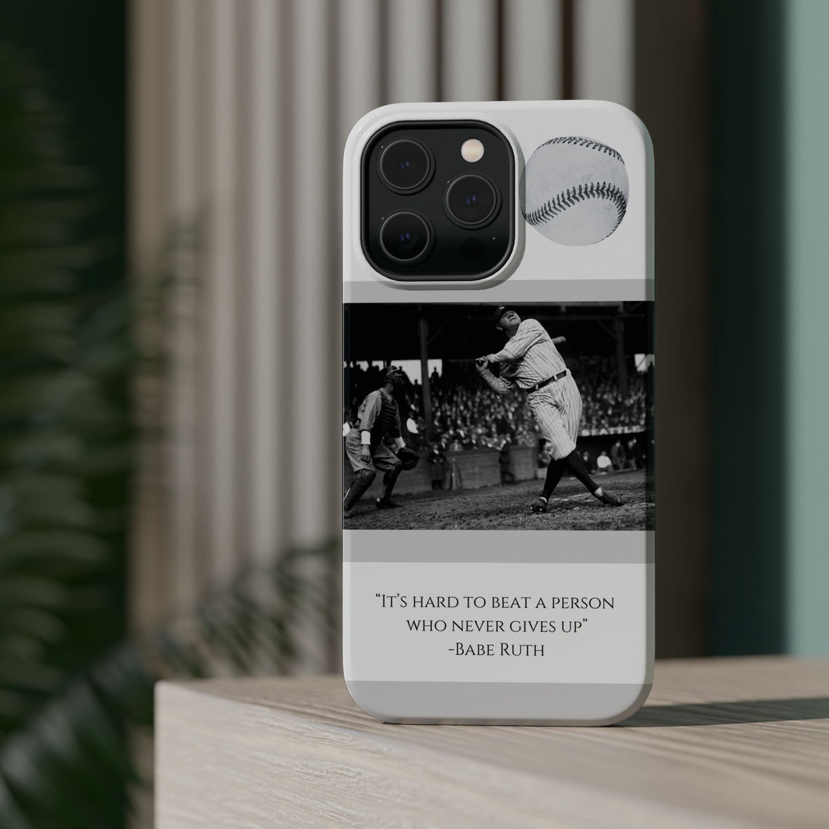 Babe Ruth Baseball Quote Phone Case — Magnetic Impact-Resistant Cover