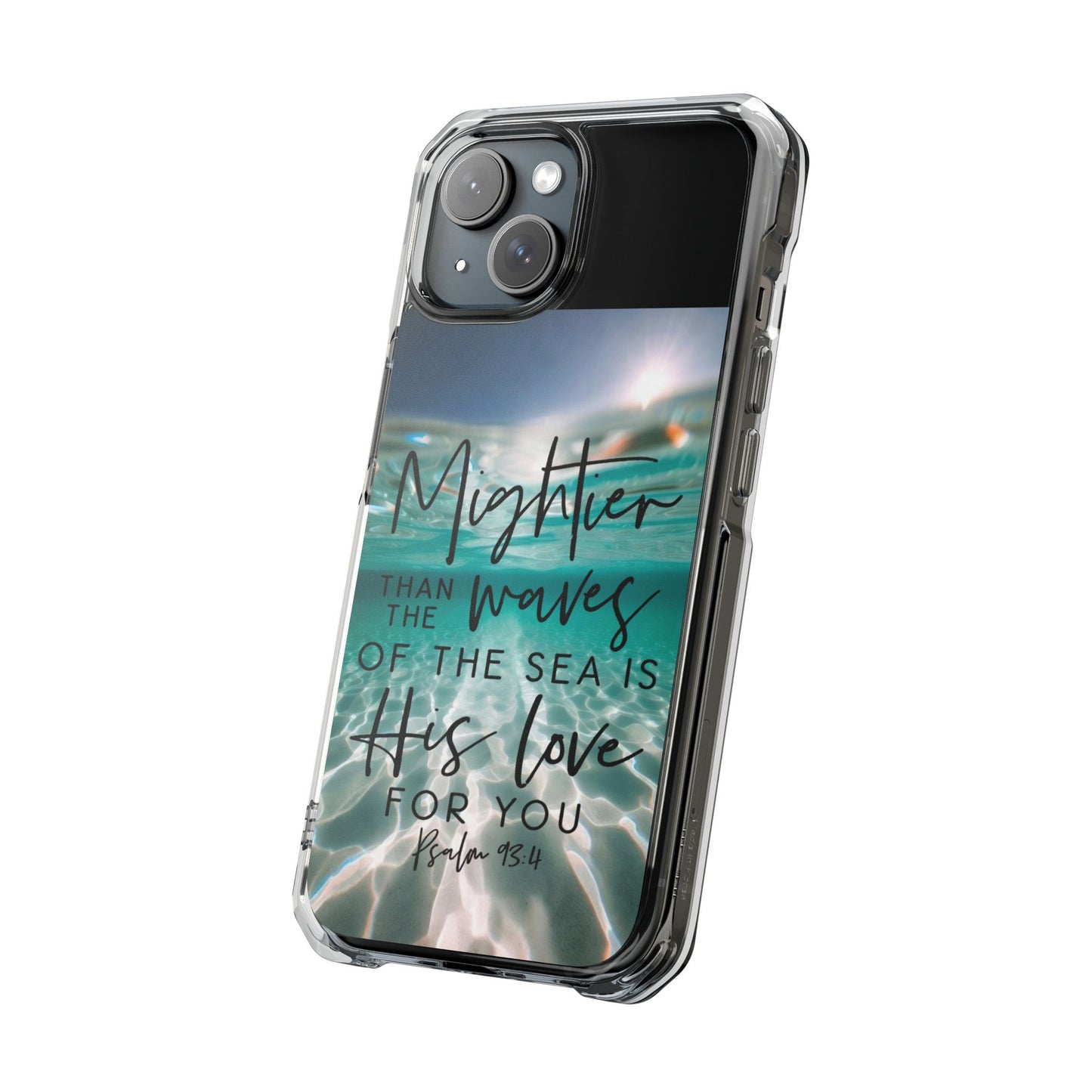 Mightier than the waves - Clear Impact Phone Case - MagSafe Compatible