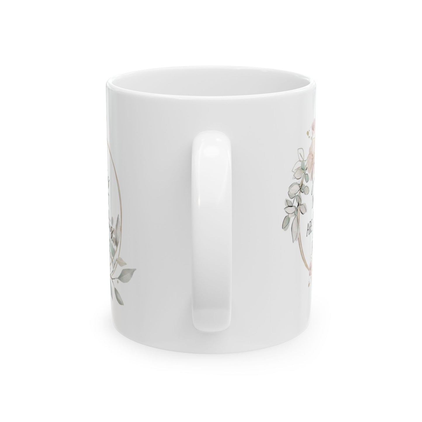 Sisters in Christ Floral Ceramic Mug — 'Sisters for Life' Inspirational Coffee Cup