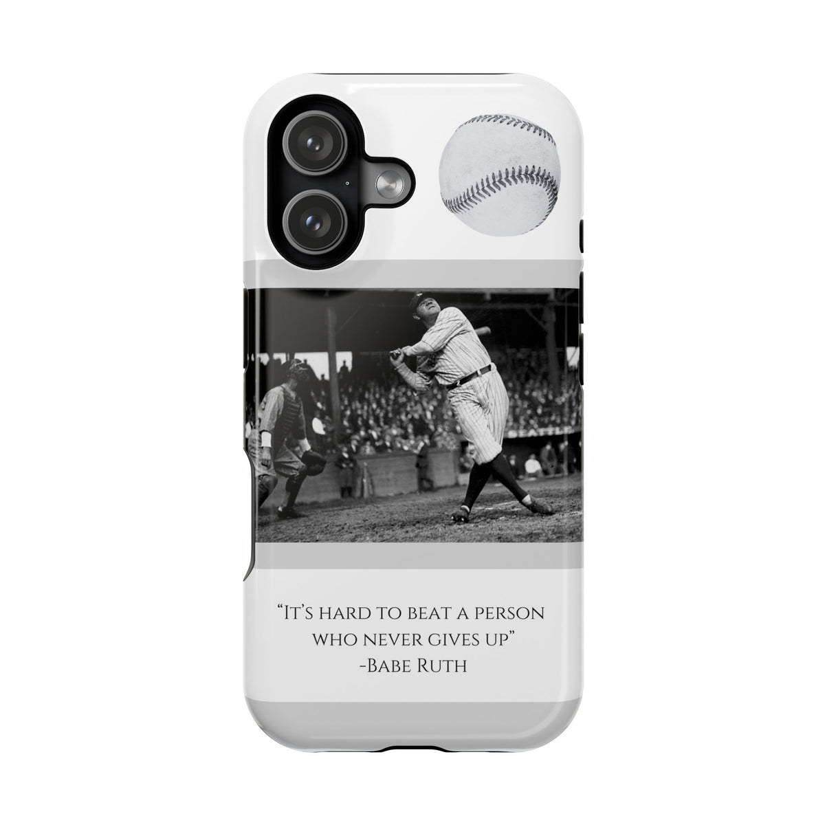 Babe Ruth Baseball Quote Phone Case — Magnetic Impact-Resistant Cover