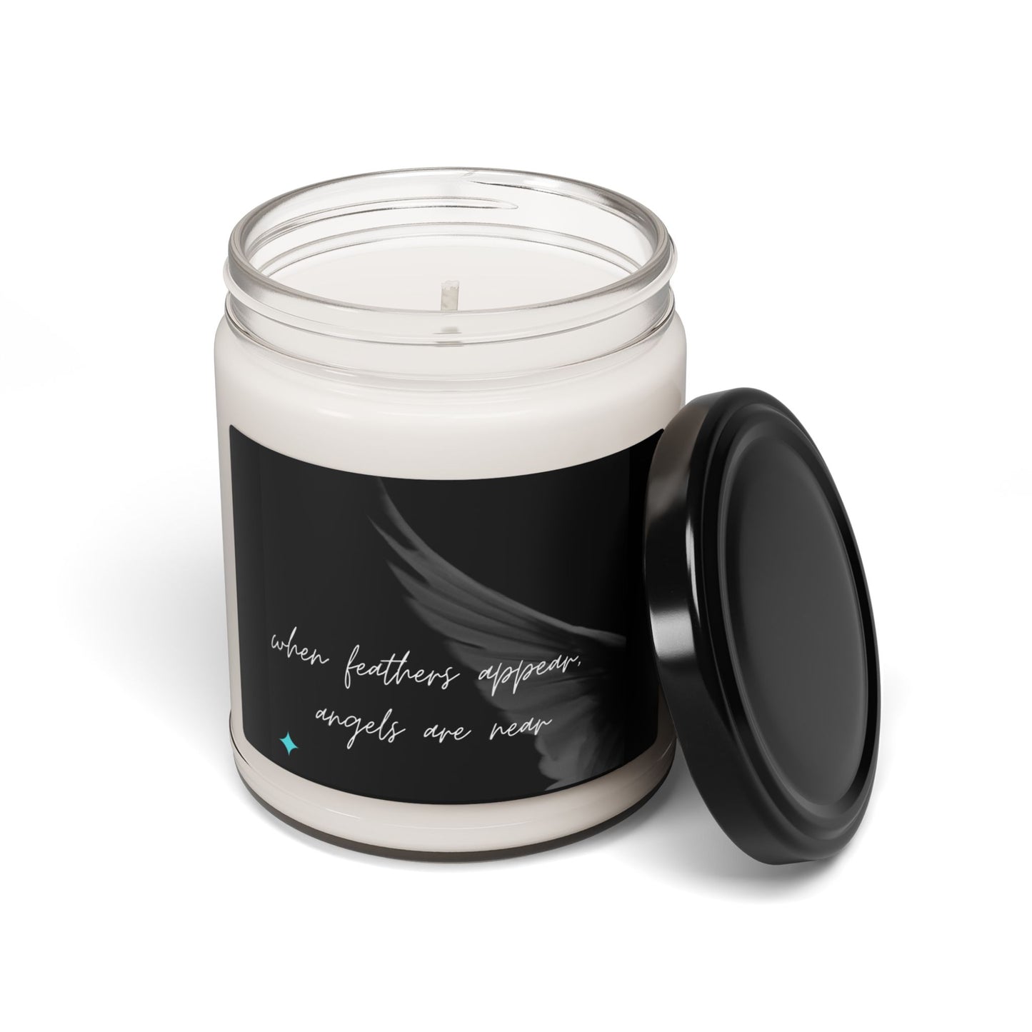 Soy Candle "When Feathers appear, Angels are near" 9oz