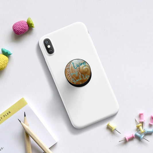 Pop Socket -Shell- *Living My Beach Life*