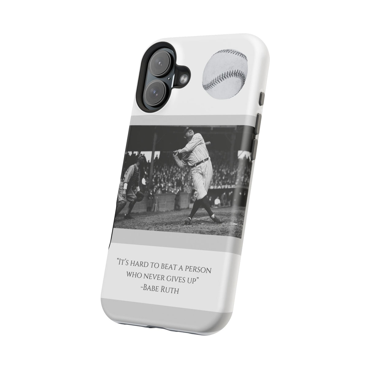 Babe Ruth Baseball Quote Phone Case — Magnetic Impact-Resistant Cover