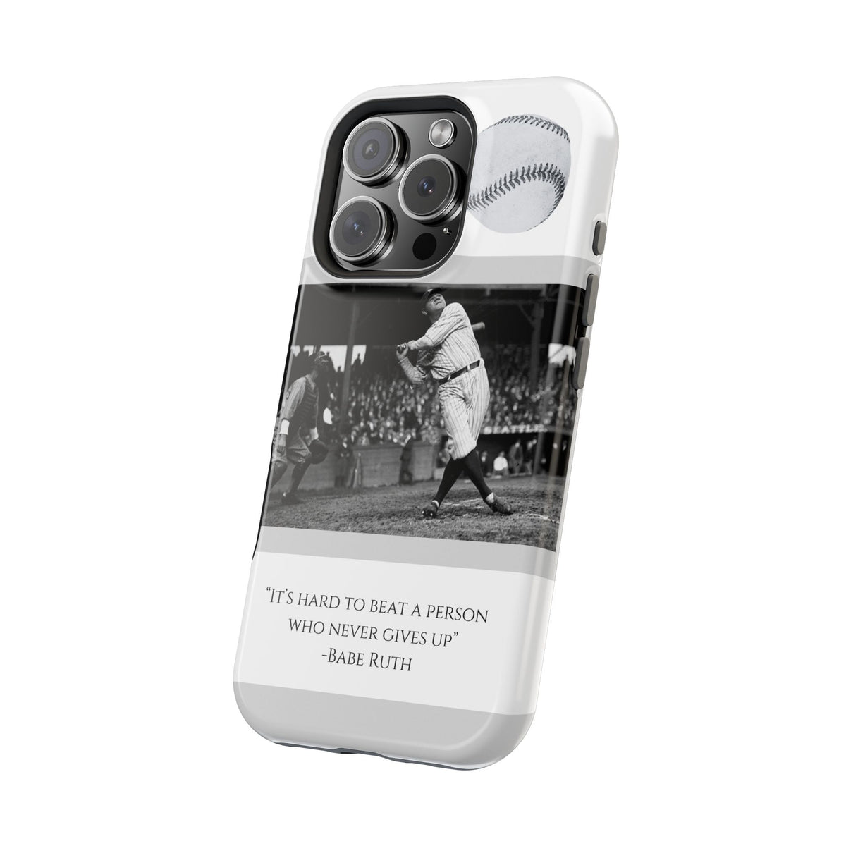 Babe Ruth Baseball Quote Phone Case — Magnetic Impact-Resistant Cover