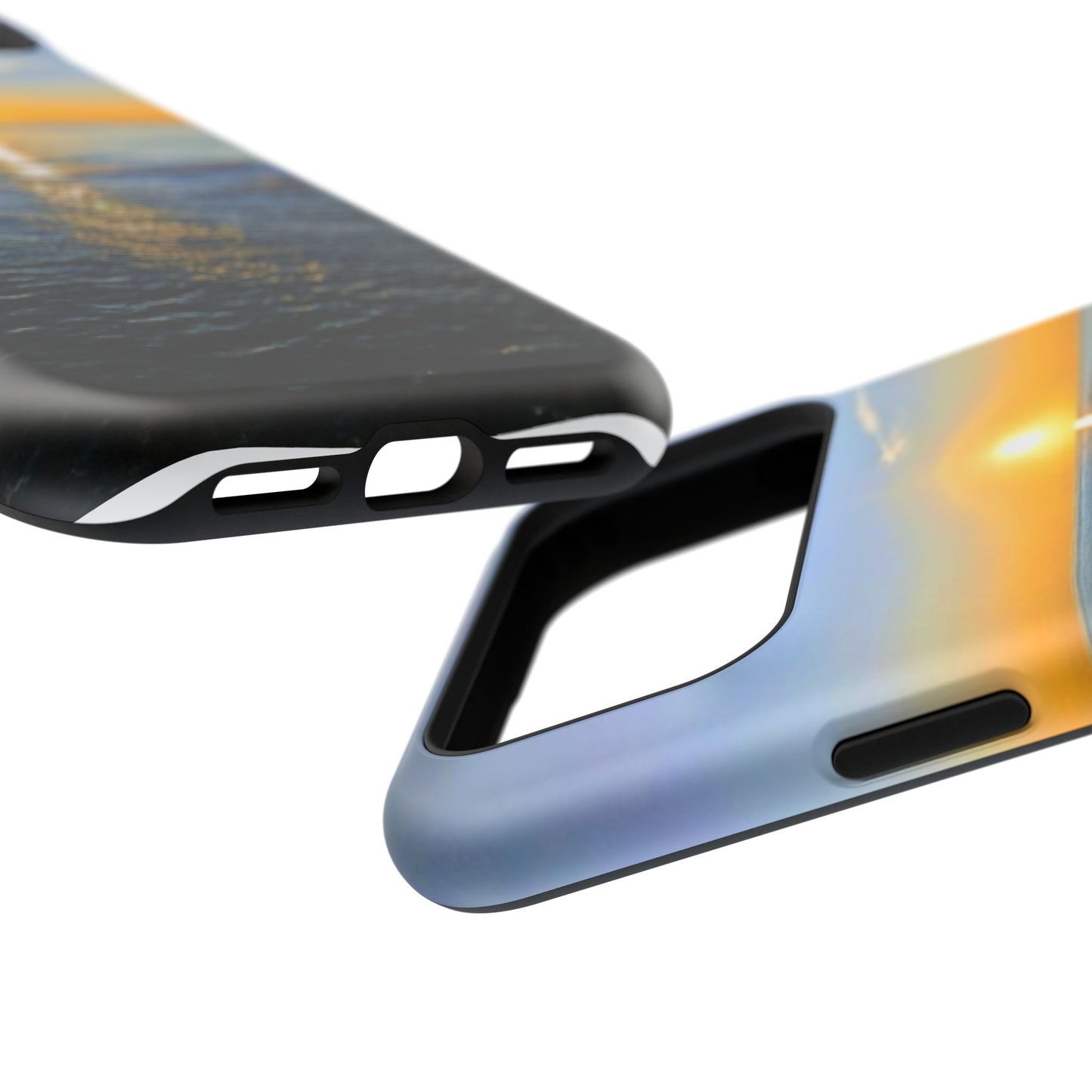 Sunset Over Ocean Impact-Resistant Phone Case — Beach Wave Protective Cover