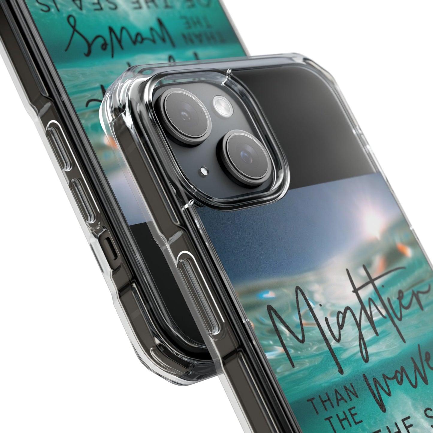 Mightier than the waves - Clear Impact Phone Case - MagSafe Compatible